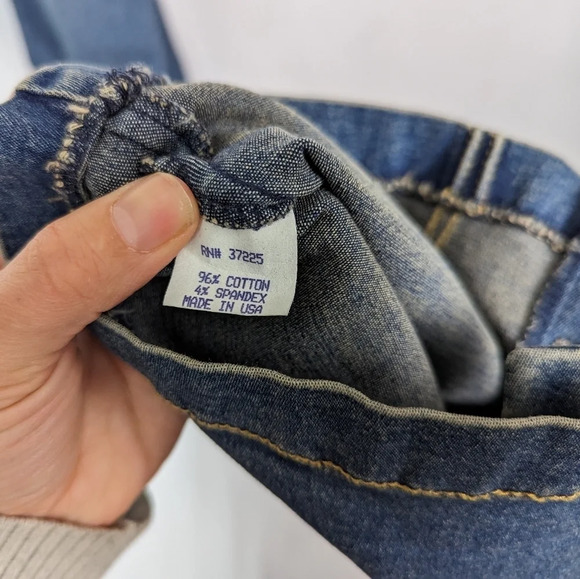 VINTAGE Y2K Single sz. 10 Lace Up Hem Flare Bell Bottom Jeans Bratz Spice Girls - Picture 12 of 14